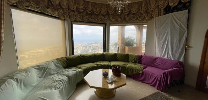 Furnished Apartment with Sea View for Rent in Rabieh