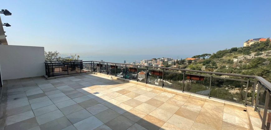 Furnished Sea View Duplex for Rent in Rabieh/Rabweh