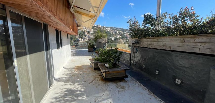 Unique Apartment with Roof Terrace for Sale in Baabdat