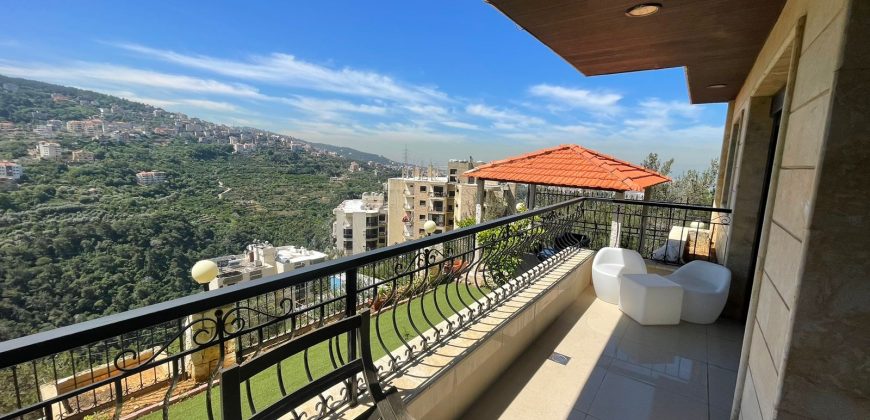 Furnished Apartment For Rent in Rabweh with Garden Terrace